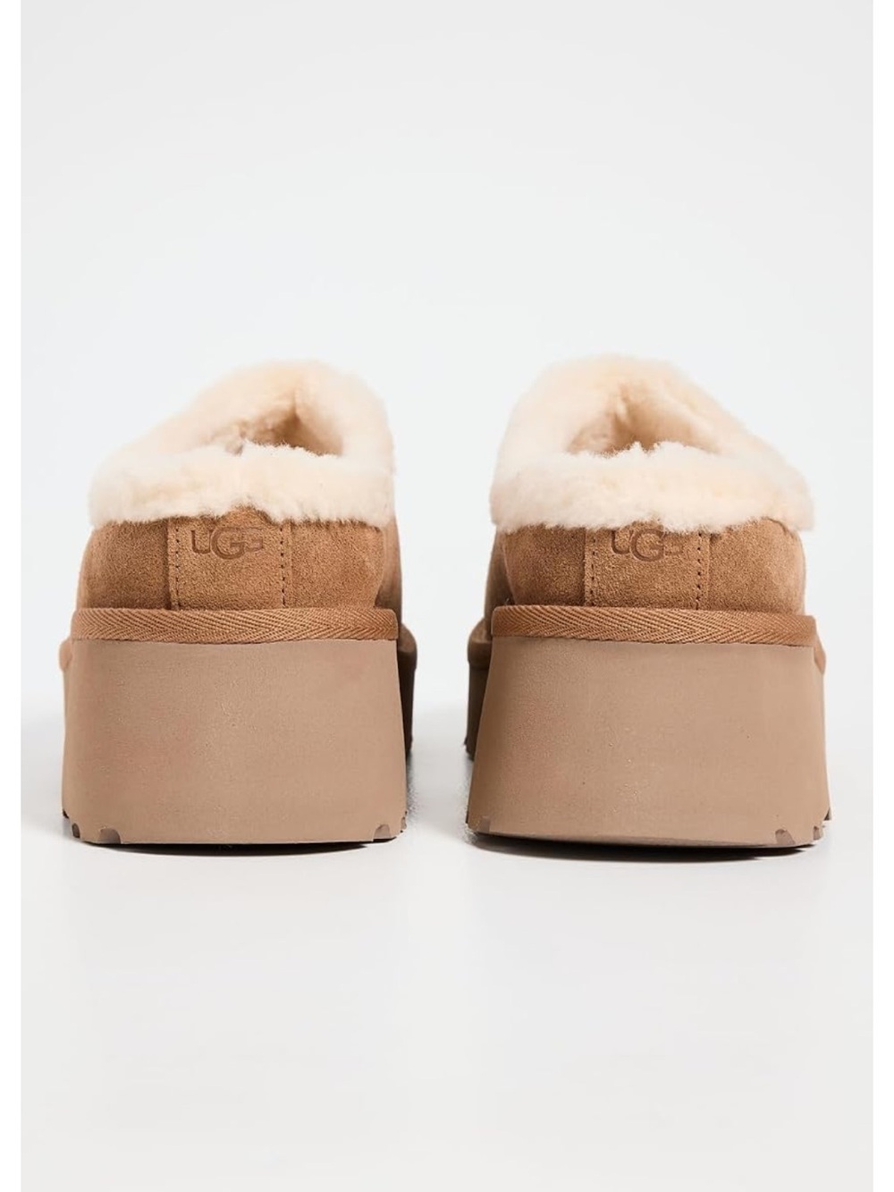 UGG Women's New Heights Cozy Platform Clogs Chestnut Suede Size 8(39) - Picture 11 of 11